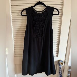 Free People Crochet Bib Mini Dress size M